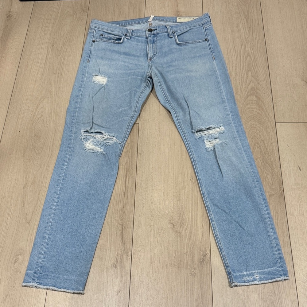 Rag & Bone Light Blue Distressed Jeans 28